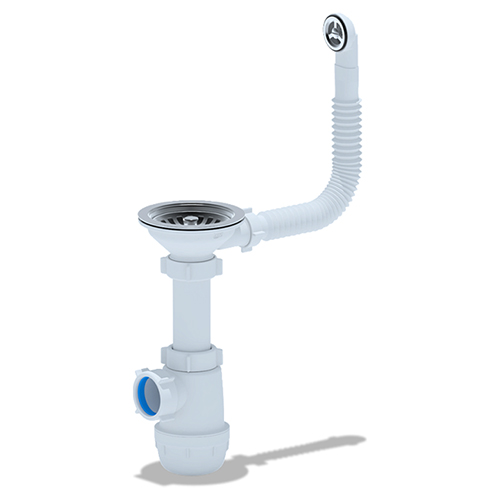 Новый товар «Cифон Ани Грот (под мойку) 3 1/2 дюйма 40 мм с гибким переливом»