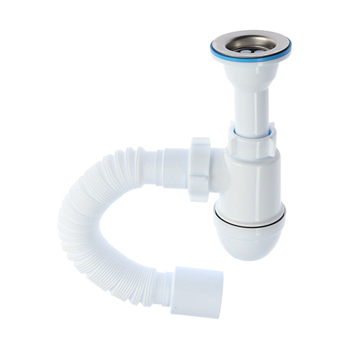 Новый товар «Сифон Варяг (под мойку) 1 1/4 дюйма 40 мм универсальный с гибкой трубой 40х50 мм»