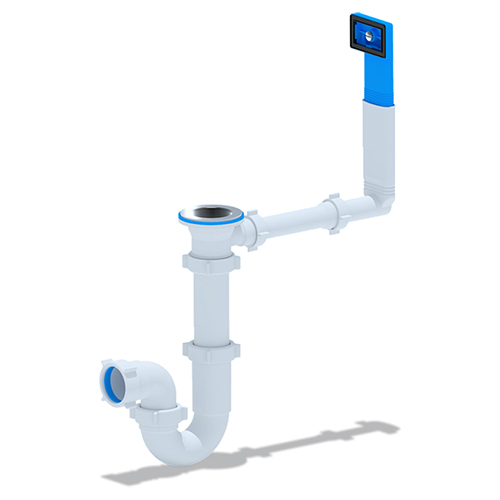 Новый товар «Сифон Ани (под мойку) 1 1/2 дюйма 40 мм прямоточный с жестким переливом»