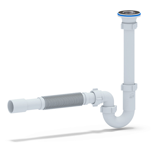 Новый товар «Сифон Ани (под раковину) 1 1/4 дюйма 32 мм прямоточный с гибкой трубой 32х32/40 мм»