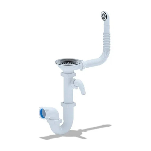 Новый товар «Сифон Ани (под мойку) 3 1/2 дюйма 40 мм прямоточный с переливом и отводом для стиральной машины»