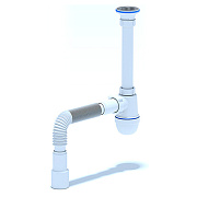 Купить Сифон Ани 1.1/4"* 40 с универсальной гибкой трубой 40*40х500