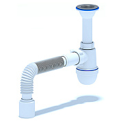 Купить Сифон Ани 1.1/2"* 40 с гибкой трубой 40х500