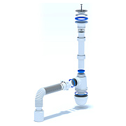 Купить Сифон Ани 1.1/4"* 40 с гибкой трубой 40х501