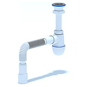 Купить Сифон Ани 1.1/2"* 40 с универсальной гибкой трубой 40*40х50 L=80см0